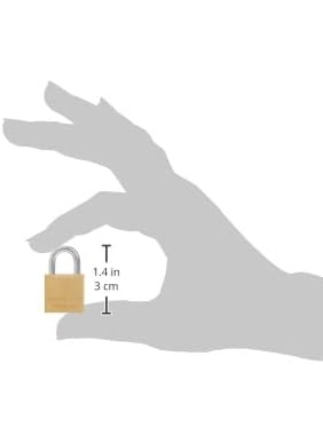 Master Lock Master Lock Padlock, Solid Brass Lock, 3/4 in. Wide, 120Q (Pack of 4-Keyed Alike)  - Image 2