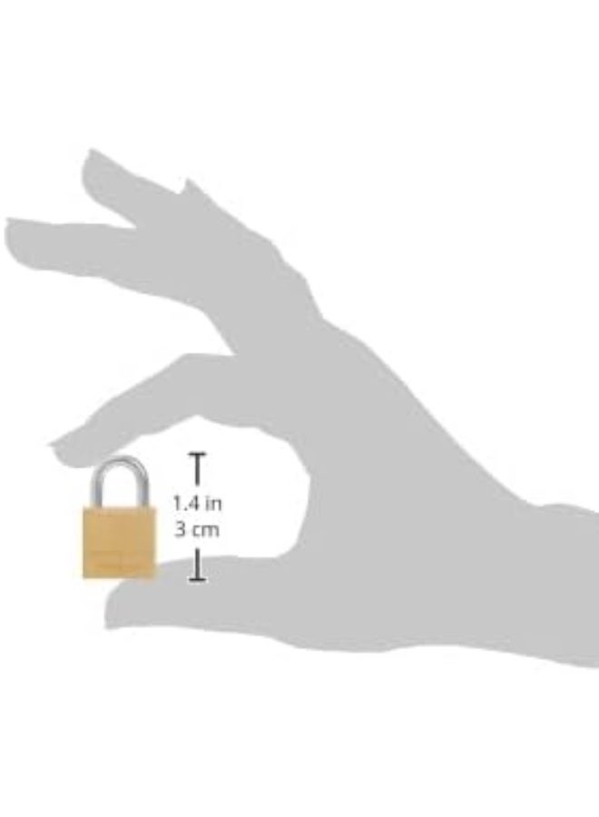 Master Lock Padlock, Solid Brass Lock, 3/4 in. Wide, 120Q (Pack of 4-Keyed Alike) - Image 2