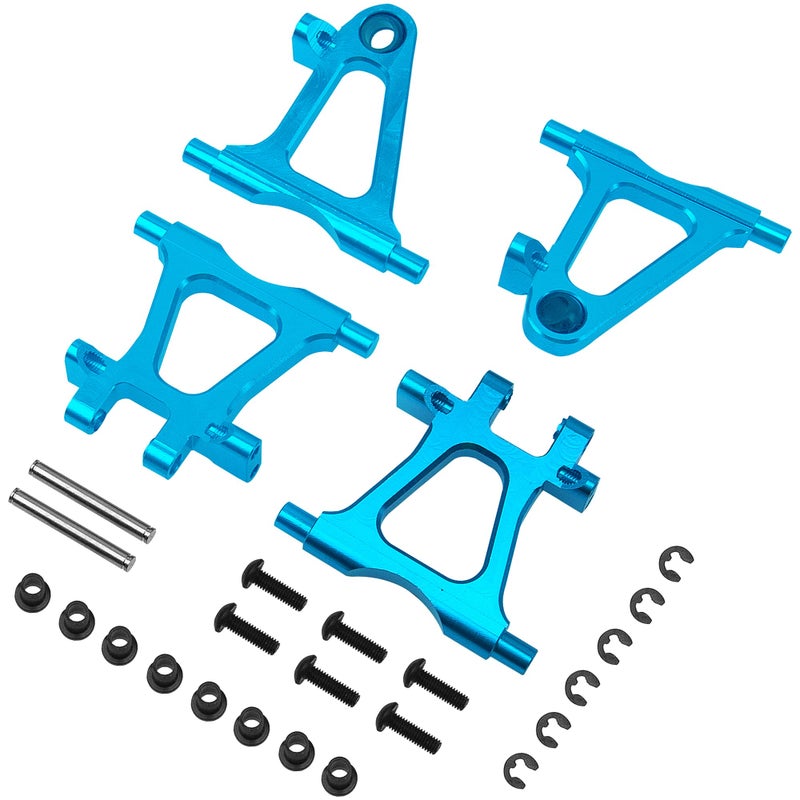 Vgoohobby Aluminum Front Lower  Rear Lower Suspension Arms Swing Arm Set Compatible with Tamiya TT02 110 RC On Road Touring Car Upgrade Parts
