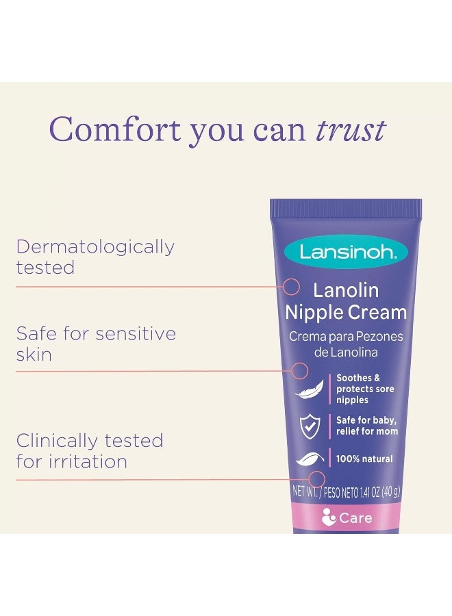 Lansinoh Lanolin Nipple Cream, 1.41 Ounces each (Value Pack of 4) - Image 2