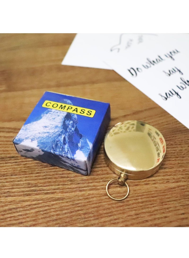 Sharpdo Pure Copper Compass Pocket Watch Flap Outdoor Mountaineering Multi-Function With Cover For Luminescence - Image 4