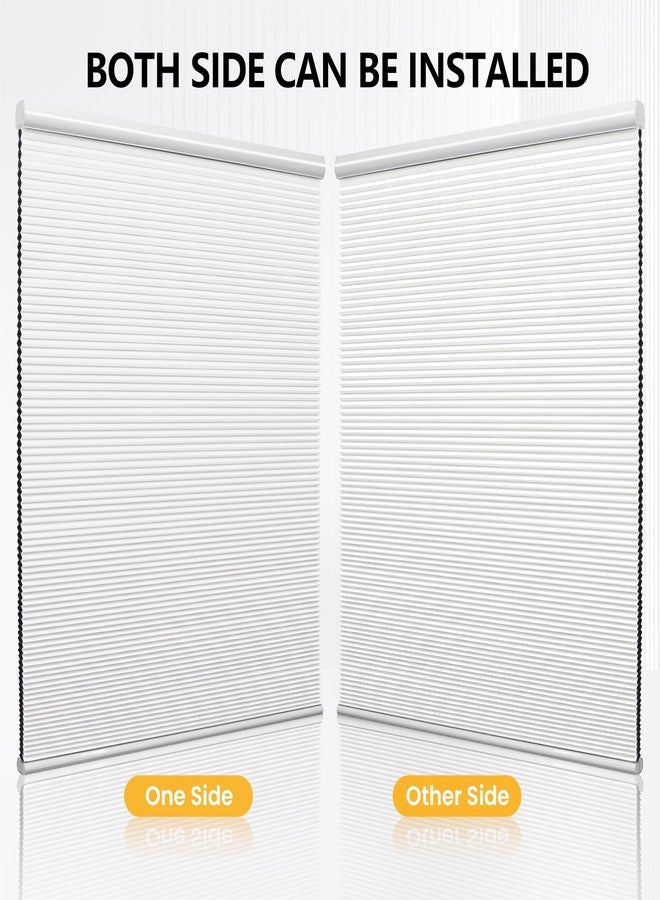 SUNFREE Cellular Shades Blackout Blinds Cordless Honeycomb Window Shades for Bedroom, Blinds for Window and Door, Home and Office, White, 34" W x 64" H - Image 3