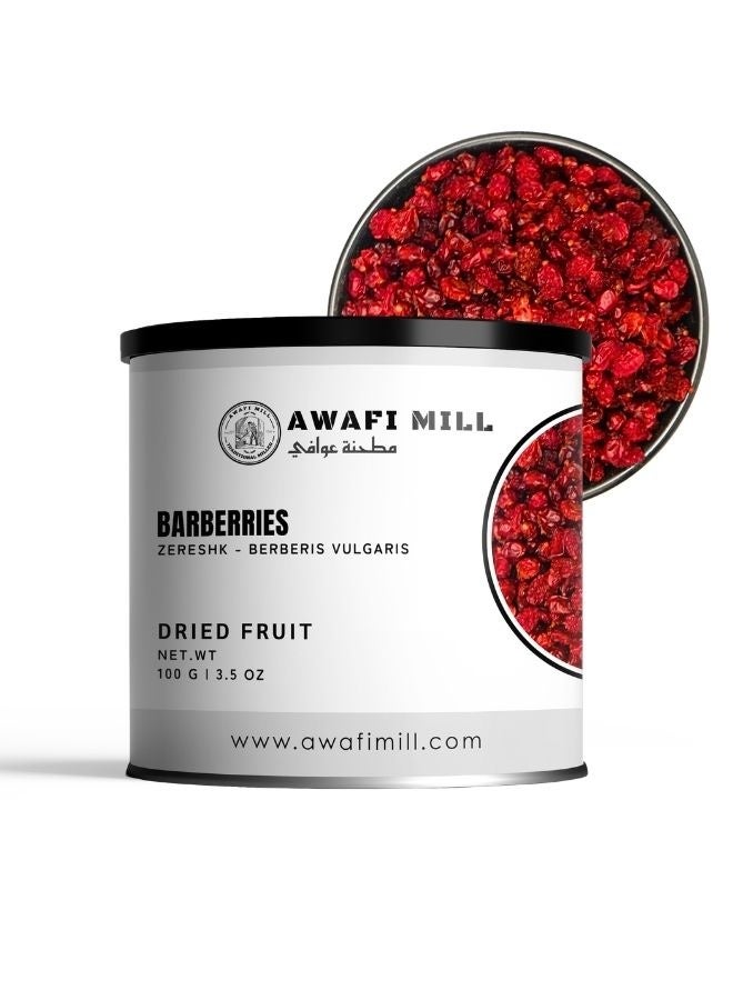 AWAFI MILL Dried Barberries (Zereshk) | Ruby-Red Tart Berries for Persian Saffron Rice, Pilaf and Salads | Bright Sour–Fruity Flavor | Food-Grade - 100 g | 3.5 Oz - Image 1