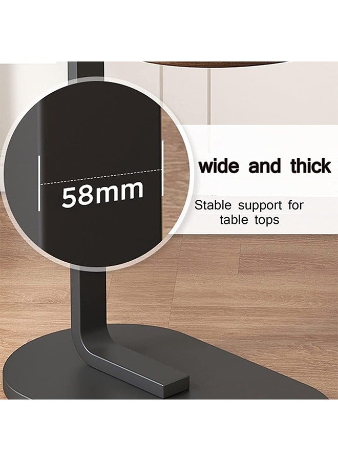 Arabest Black Sofa Side Table,Slides Under the Sofa Wooden Table for Living Room,Easy to Assemble and Move,Suitable for Living Room/Study/Patio(48*30*63cm)  - Image 3