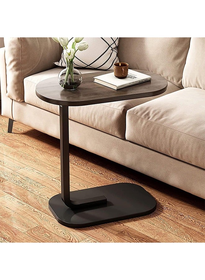 Arabest Black Sofa Side Table,Slides Under the Sofa Wooden Table for Living Room,Easy to Assemble and Move,Suitable for Living Room/Study/Patio(48*30*63cm)  - Image 1