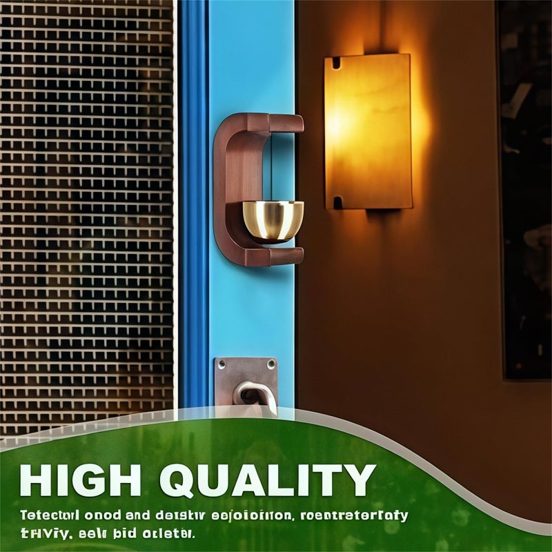BIBIFACTORY 2025 New Magnetic Wooden Doorbell for All Materials, Suction Door Type Solid Wood Wind Chime, Door Wind Chime, for Restaurants Home Barn C Shape - Image 4