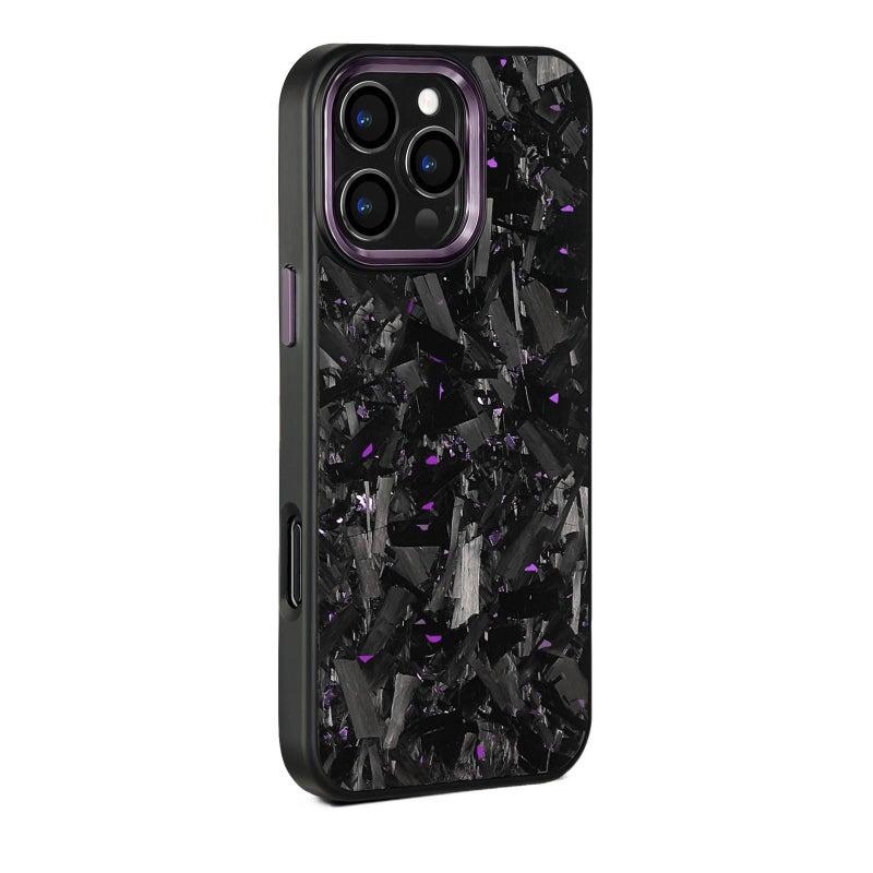 BB غطاء واقي بCarbon Fiber Texture لـ iPhone 16 / 16 Plus / 16 Pro / 16 Pro Max مع مقاوم للصدمات وحماية من السقوط مع مقاوم للصدمات مع مقاوم للخدش باللون بنفسجي باللون البنفسجي - Image 1