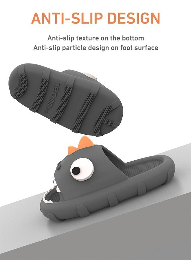 Dinosaur Cute Slippers Cloud Slides for Kids,Unisex Lightweight Sole Shoes Anti-slip Open Toe Summer Novelty Casual Beach Swimming Pool Bath - Image 3