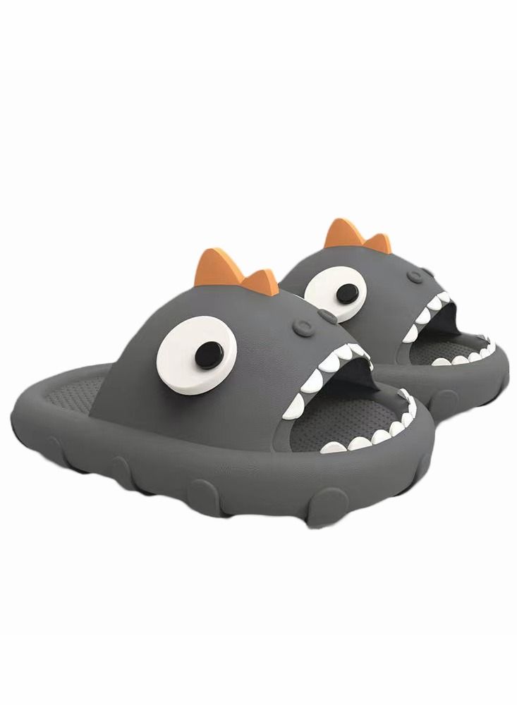 Dinosaur Cute Slippers Cloud Slides for Kids,Unisex Lightweight Sole Shoes Anti-slip Open Toe Summer Novelty Casual Beach Swimming Pool Bath - Image 4