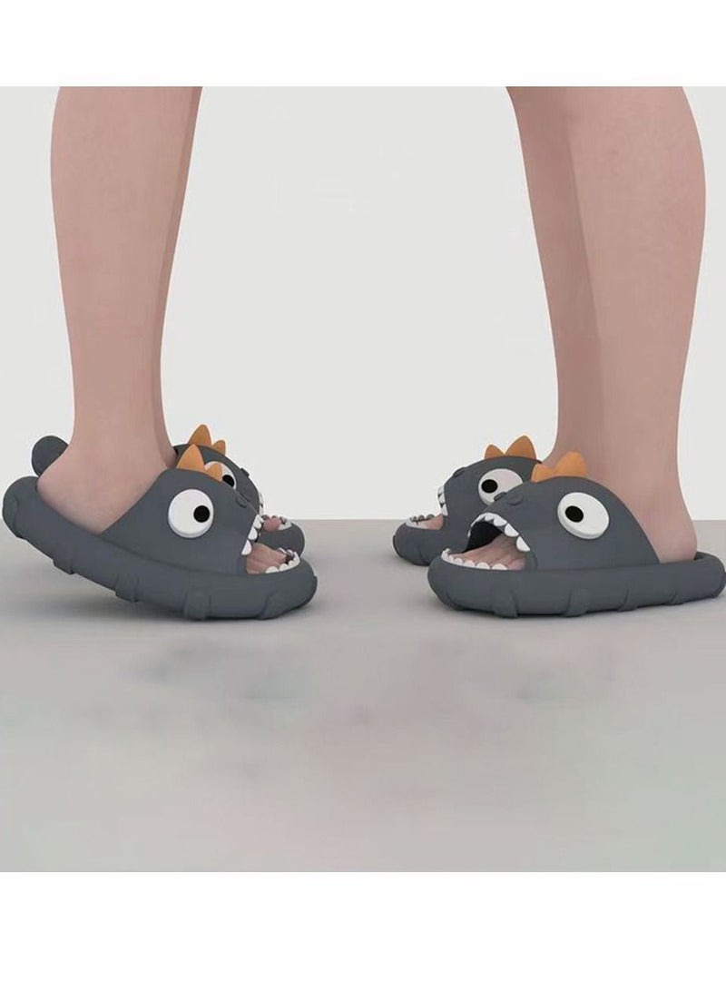 Dinosaur Cute Slippers Cloud Slides for Kids,Unisex Lightweight Sole Shoes Anti-slip Open Toe Summer Novelty Casual Beach Swimming Pool Bath - Image 2