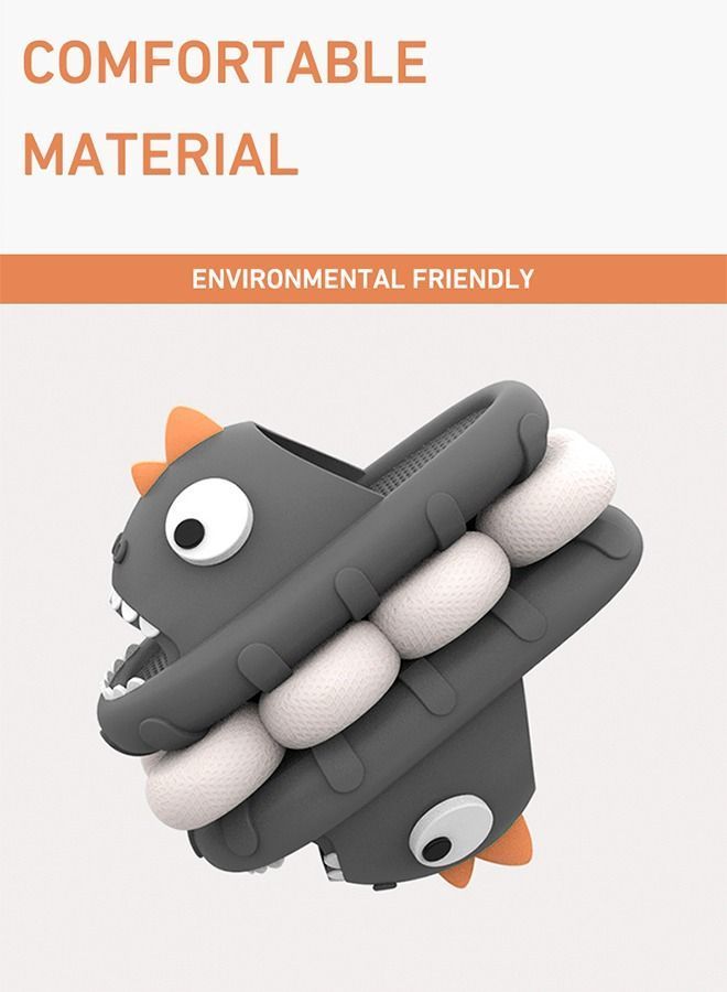 Dinosaur Cute Slippers Cloud Slides for Kids,Unisex Lightweight Sole Shoes Anti-slip Open Toe Summer Novelty Casual Beach Swimming Pool Bath - Image 5