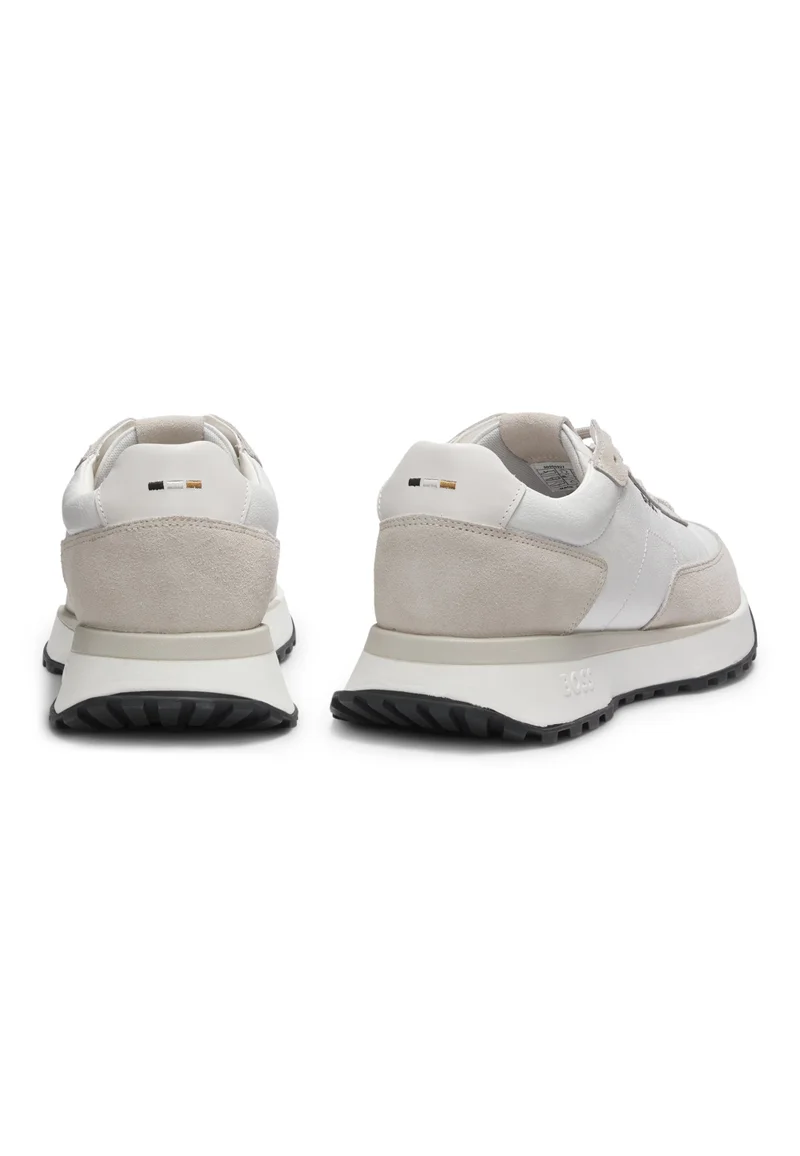 بوس Leather trainers with side-panel logo