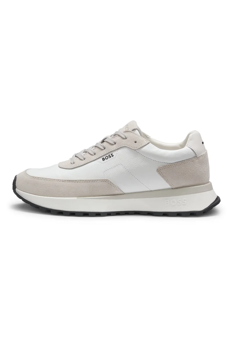 BOSS  Leather sneakers with side-panel logo for Men | Best Price UAE