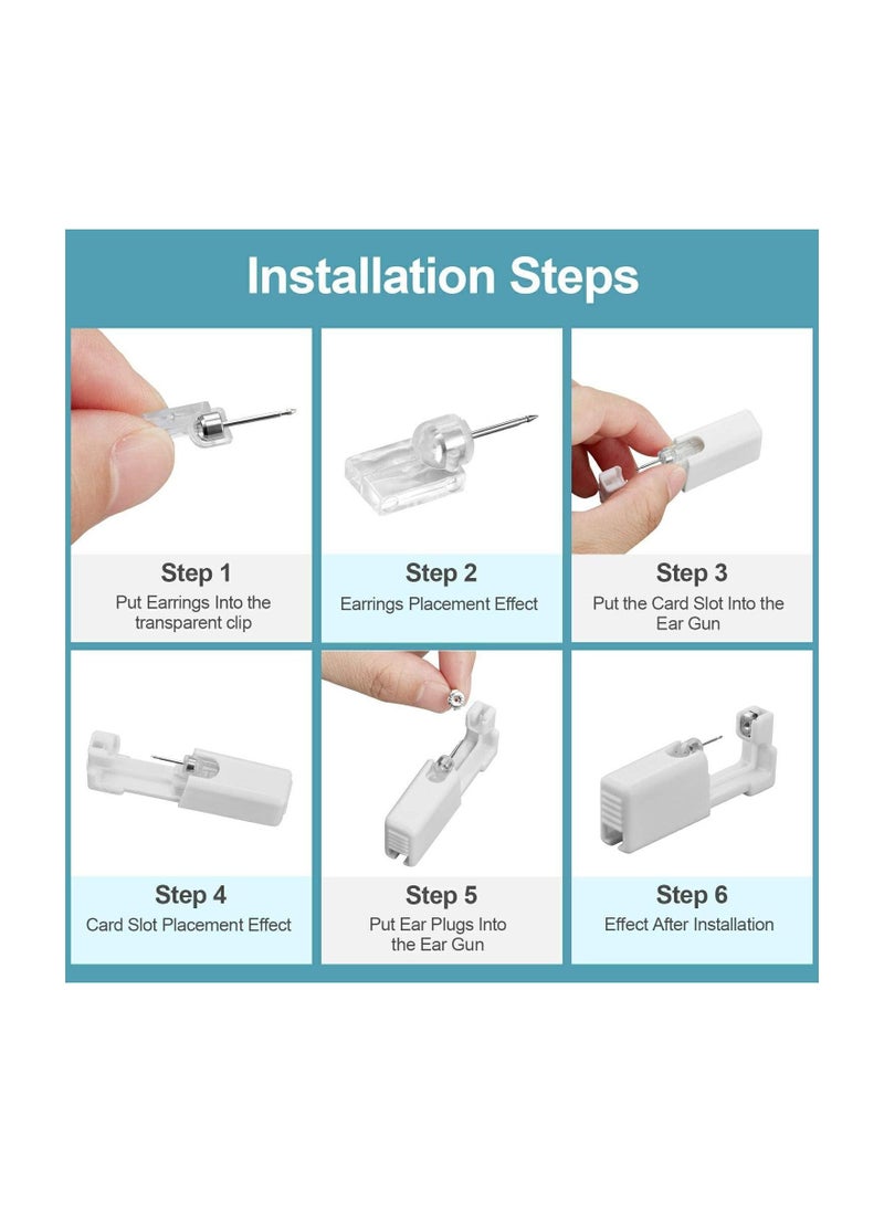AMERTEER - Painless Precision Disposable Ear Piercing Kit Complete with Guns and Studs Description: - Image 1