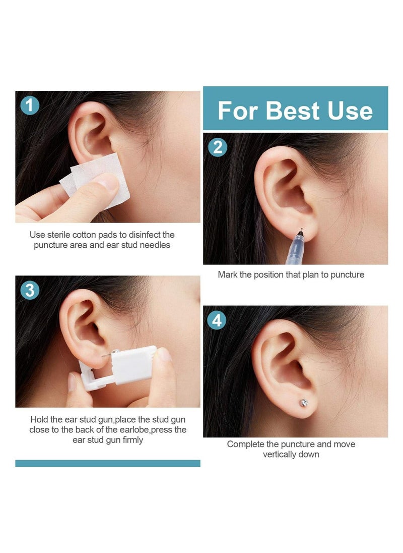 AMERTEER - Painless Precision Disposable Ear Piercing Kit Complete with Guns and Studs Description: - Image 1