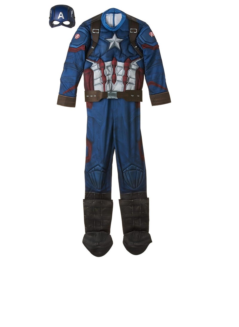 روبيز زي كابتن أمريكا الفاخر من أفنجرز 4، مقاس 7-8 سنوات (كبير) - Image 1