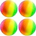 PlayBolt Rainbow Playground Balls 85 Inch Pack of 4 Rubber Bouncy Colorful Inflatable Balls for Kids and Adults Indoor Outdoor Games Kickball Dodgeball Four Square Dodge Recess Handball - Image 3