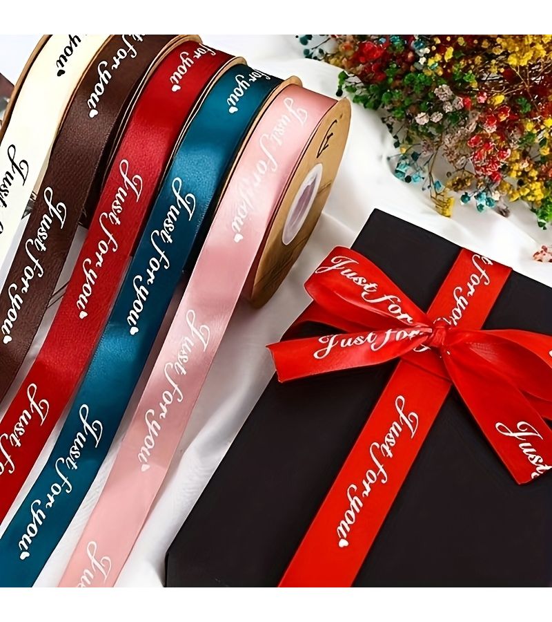 Red 108 Inch 0.98 Inch Wide Ribbon for Gift Packaging And Floral Arrangement - Image 1