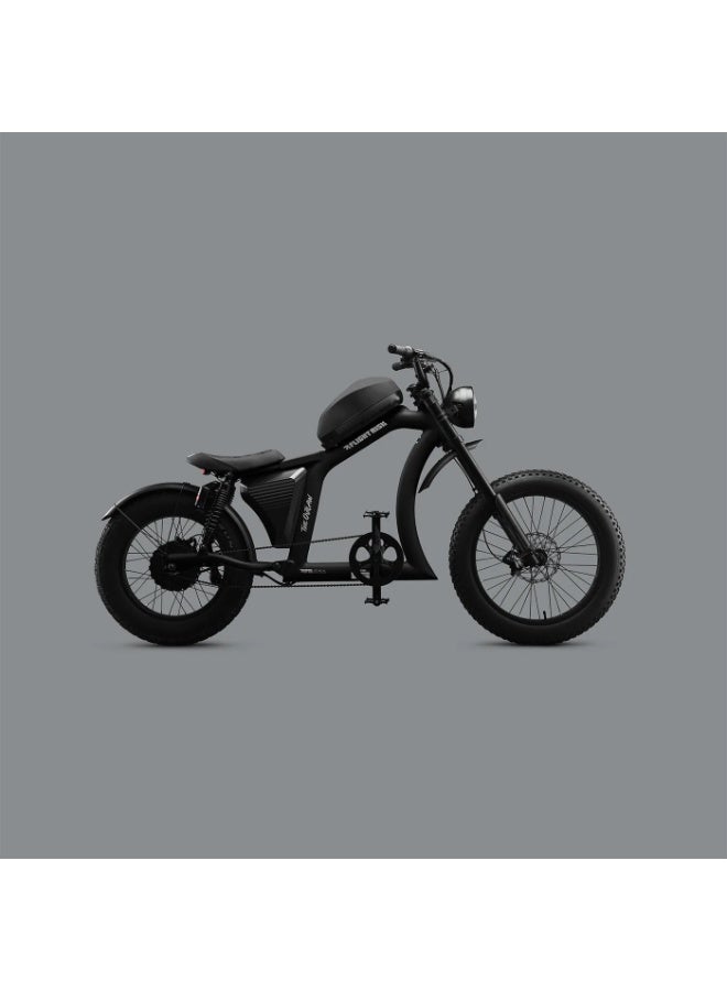 Flight Risk FR666 Electric Bike in Black with 1500W Max Power Output, 4-Piston Tektro Hydraulic Disc Brakes, and 20" Rear & 24" Front Tyres, Harley-Inspired Design - Image 4
