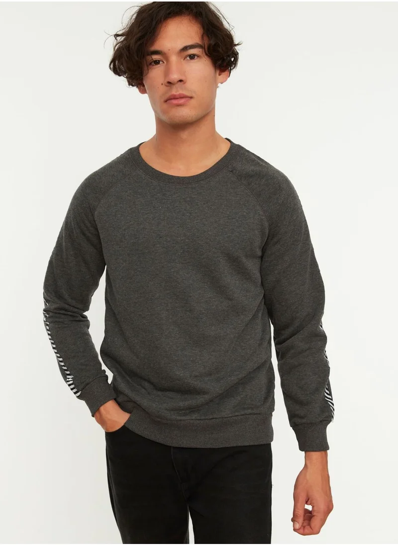trendyol Stripe Sleeve Sweatshirt