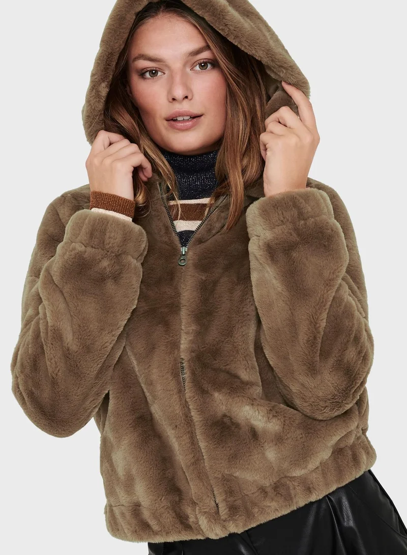ONLY Faux Fur Jacket