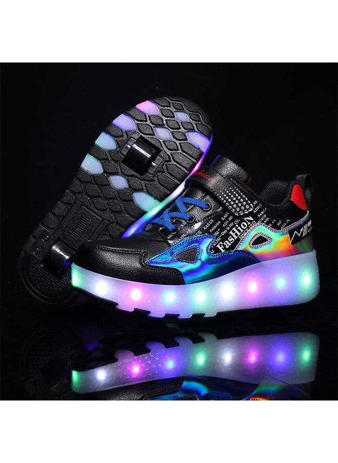 Generic - Adult Two-wheel Charging Roller Skating Shoes Can Be USB Charged - Image 1