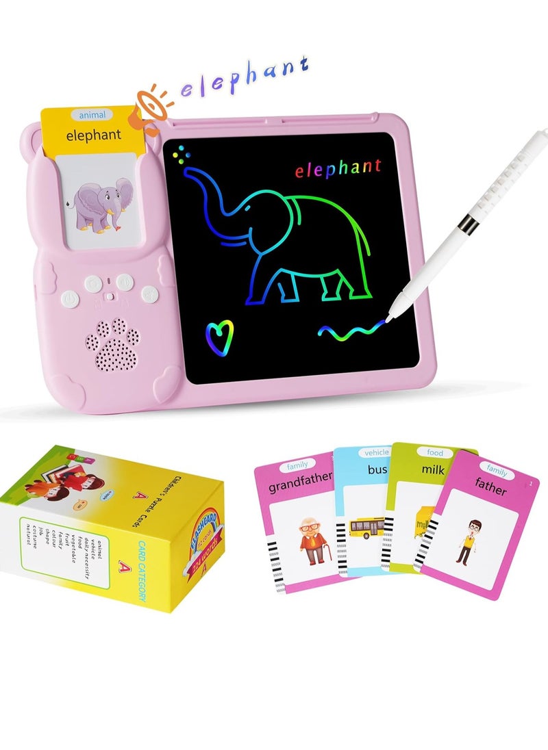 Talking Flashcards German, Talking Flash Cards, Children'S Flashcards, 255 Sheets, 510 Words Talking Flash Cards, Interactive 2-In-1 Learning Toy For Children 1-6 Years Old  - Image 1