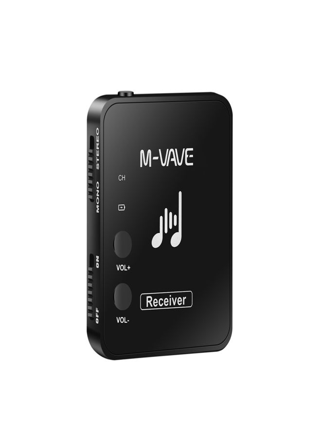 M-VAVE WP-10 2.4GHz Wireless Ear Back Receiver Rechargeable Receiver of Wireless Earphone Monitor Transmission System - Image 1