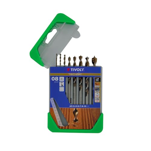 TIVOLY - High Performance HSS Wood Drills Set - for Wood Drilling - 8 Graduated Bronze Drills Ø5/64-7/64"-5/32"-3/16"-15/64"-9/32"-5/16"-25/64" - Image 5