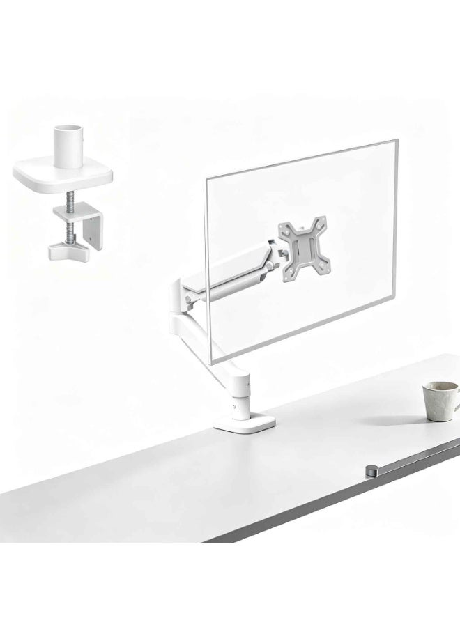 Single Arm Monitor Mount, Fits Max 32" Hold up to 22lbs,Single Long Arm Computer Desk Mount, Extra Long Adjustable Stand, Tall Arm with Tilt, Swivel, Rotation, VESA 75/100mm - Image 1
