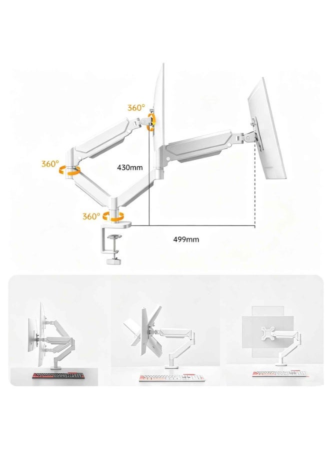 Single Arm Monitor Mount, Fits Max 32" Hold up to 22lbs,Single Long Arm Computer Desk Mount, Extra Long Adjustable Stand, Tall Arm with Tilt, Swivel, Rotation, VESA 75/100mm - Image 3