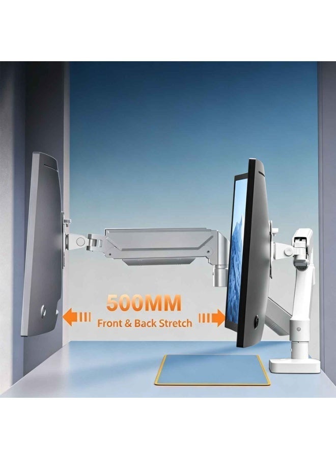 Single Arm Monitor Mount, Fits Max 32" Hold up to 22lbs,Single Long Arm Computer Desk Mount, Extra Long Adjustable Stand, Tall Arm with Tilt, Swivel, Rotation, VESA 75/100mm - Image 4