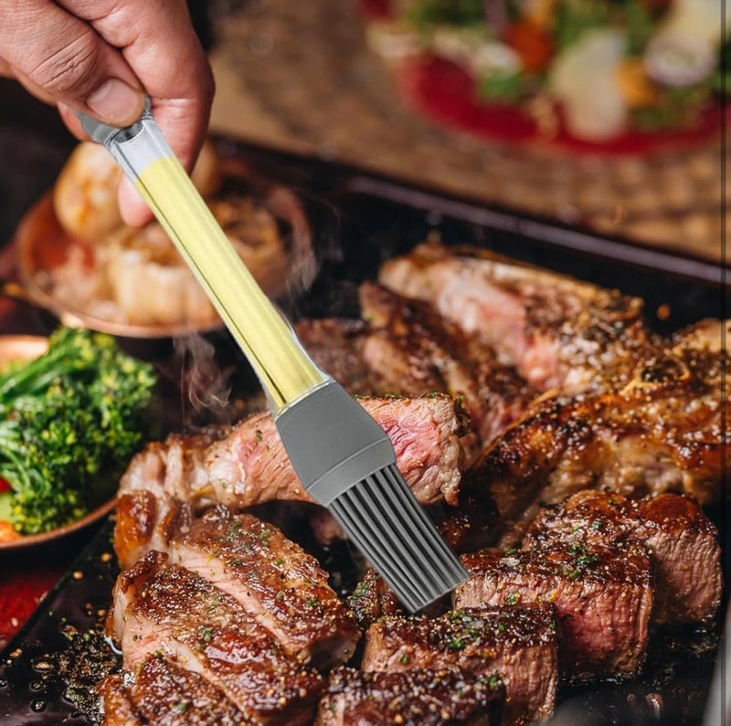 MVM Enterprise Silicone Pastry Brush Cooking Brushes Waste Oil Butter Sauce for BBQ Grill Barbeque Kitchen Baking Pastries Cakes Desserts Oil Brush for Cooking Silicone Brush for Oiling 1pcs - Image 4