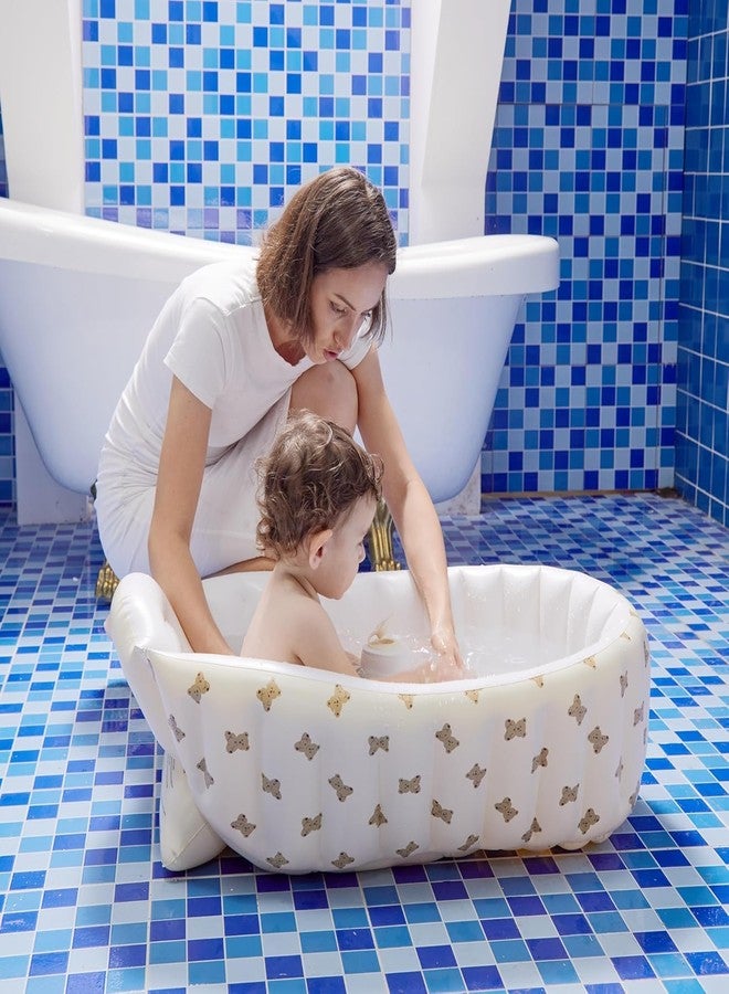 HSR Inflatable Baby Bathtub with Built-in Air Pump, Newborn to Toddler Bath Tub 0-36 Months, Portable Travel Shower Basin with Back Support, Deflates and Folds Easily (0-36 Months) - Image 5