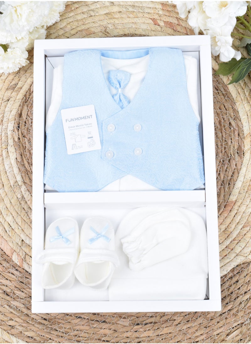 FUN MOMENT - 4-Piece Baby Suit Set with Gift Box - Image 1