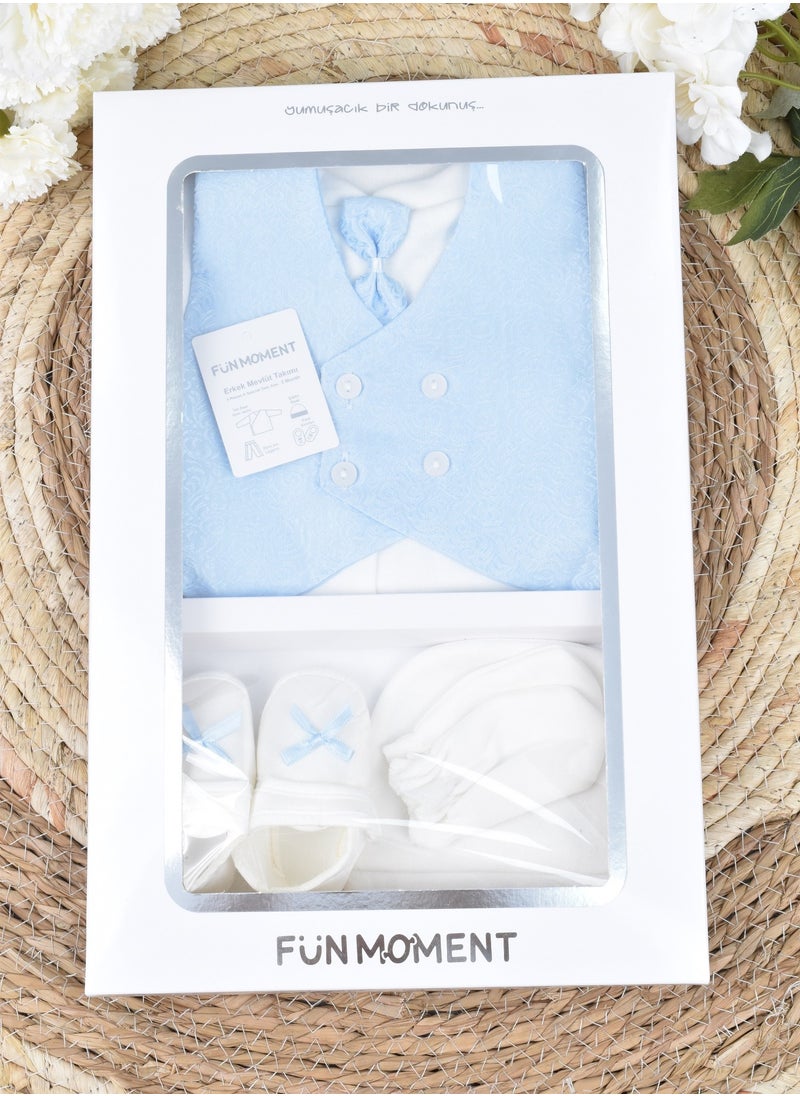 FUN MOMENT - 4-Piece Baby Suit Set with Gift Box - Image 1