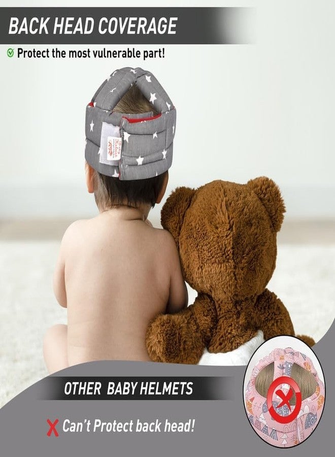 DAGDIYA Baby Safety Helmet - Infant & Toddler Head Protector for 6-18 Months, Adjustable Protective Cap, Child Safety Head Guard (Grey) - Image 4