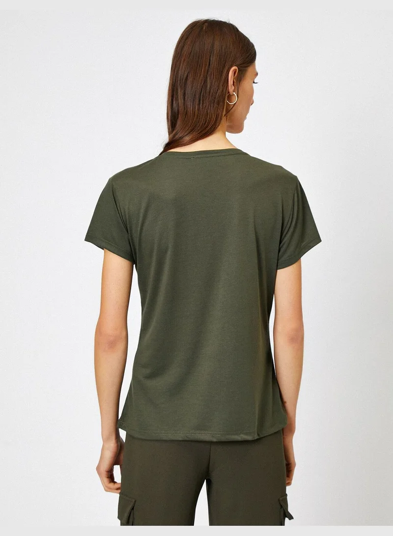 كوتون Letter Printed T-Shirt
