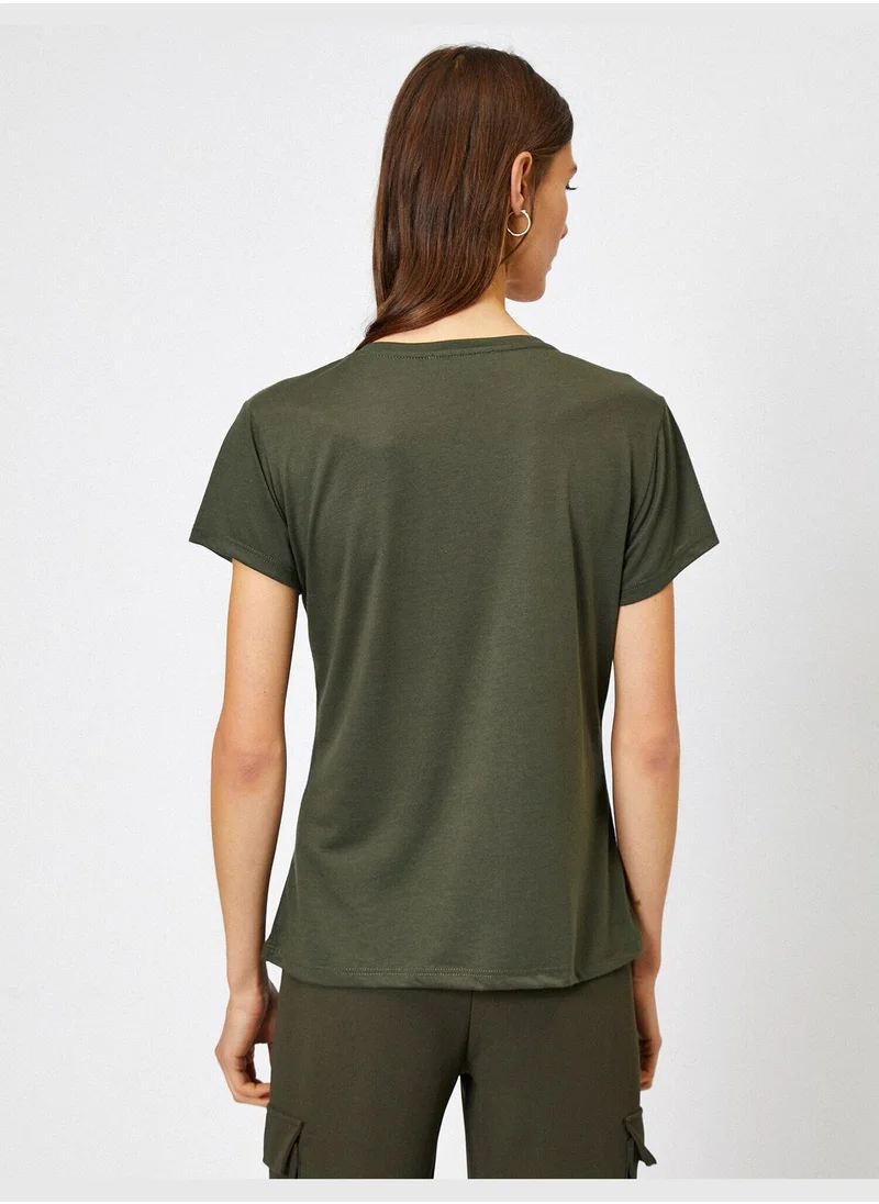 كوتون Letter Printed T-Shirt