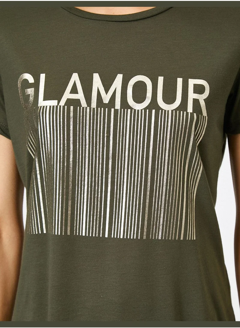 كوتون Letter Printed T-Shirt