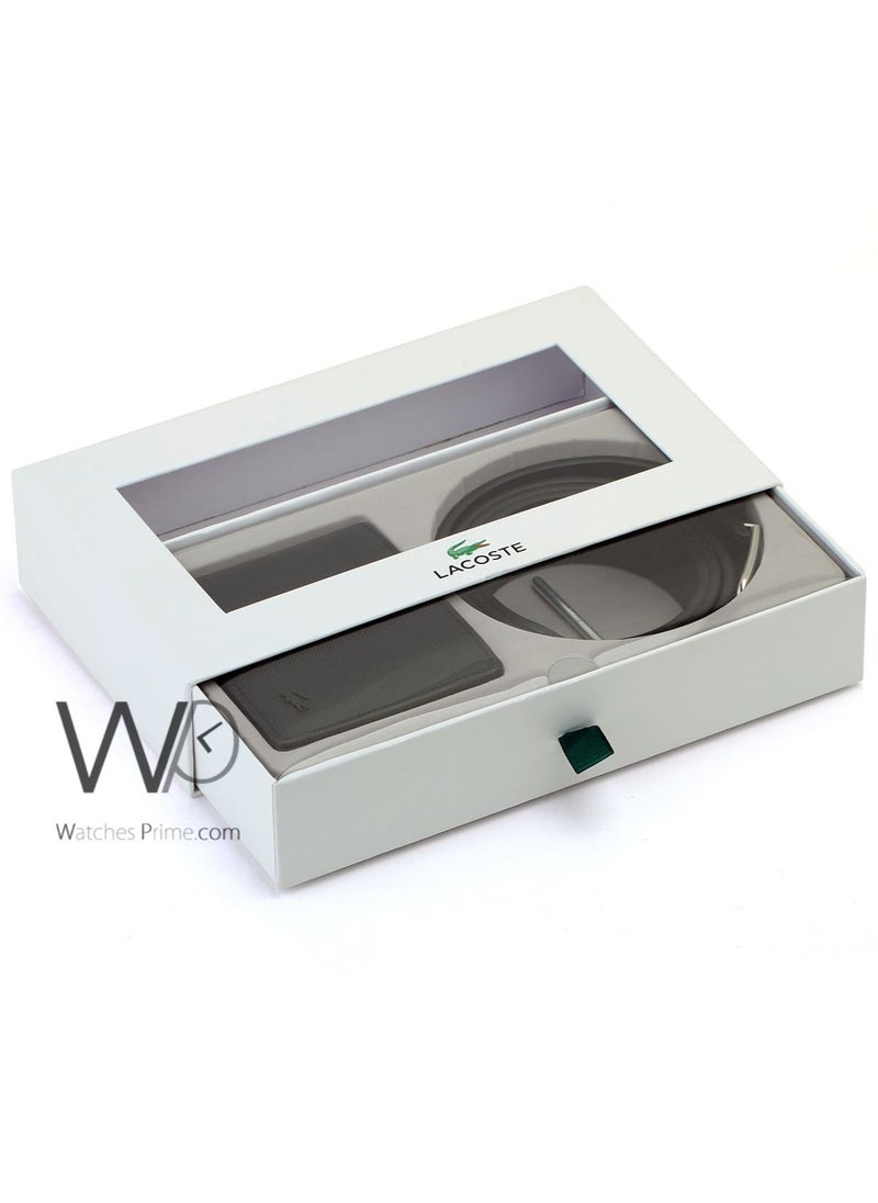 LACOSTE - Lacoste Men's Black Wallet and Belt Set - Image 1