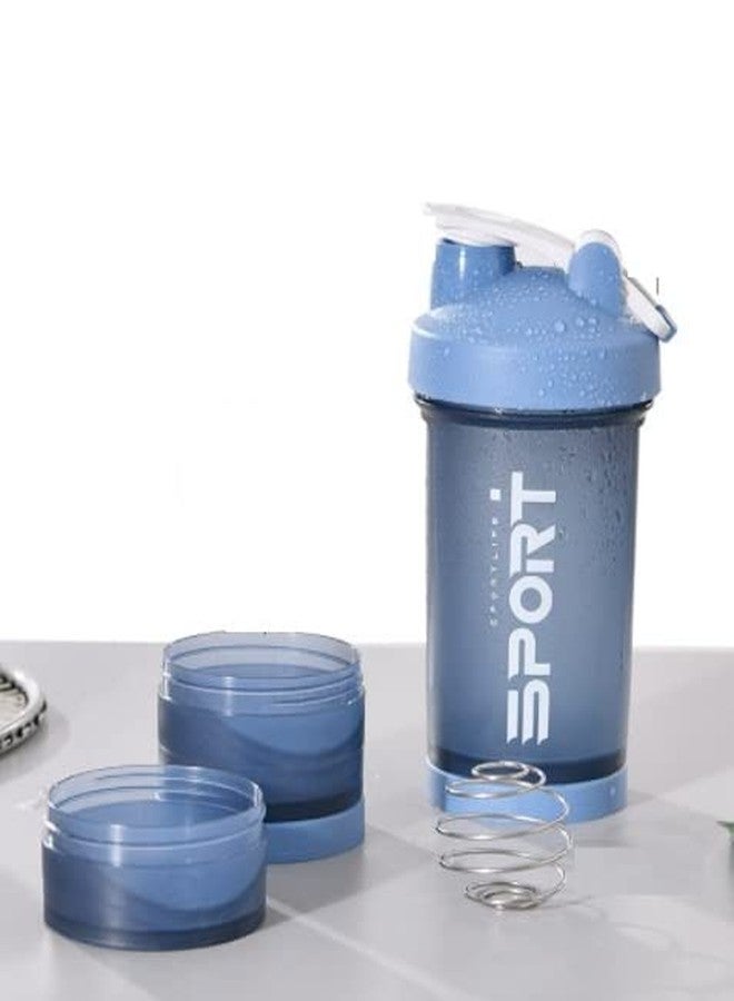 TEMSON Unbreakable Shaker Bottles - Gym Bottle, Tumbler with Container Set Leakproof Durable BPA-Free Non-Toxic Bottle for Office, Sports, School, Gym, Yoga (450 ML)(DB-3007) (Pink) - Image 2
