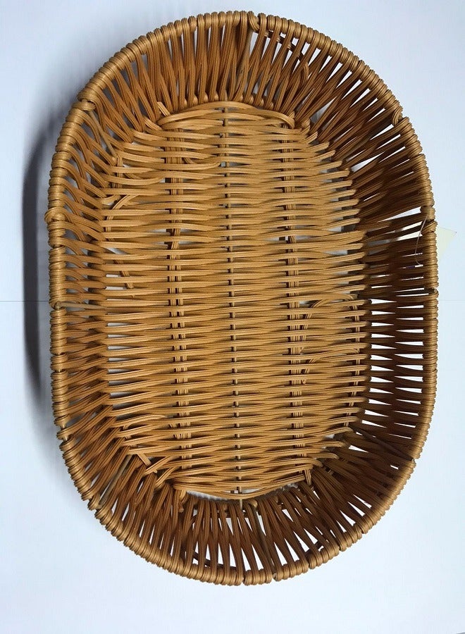 Plastic Rattan Breadbasket 20Cm Brown 30 Centimeter