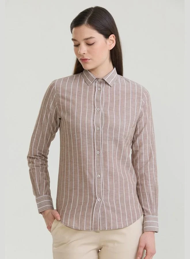 Women's Cotton Linen Blend Long Sleeve Blouse Shirt