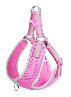 fida Step in Dog Harness Body Belt Reflective Pink Small 