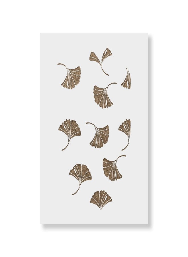 Stencil Revolution Ginkgo Pattern Wall Stencil - Wall Stencil Ideas, Ginkgo Stencil, Use for Wallpaper Look - Image 1