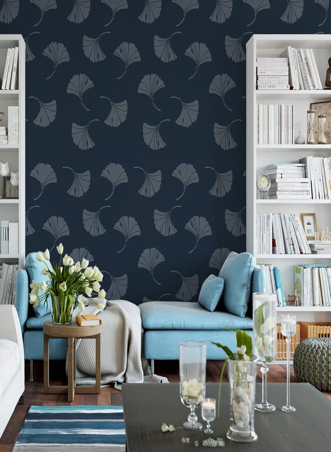 Stencil Revolution Ginkgo Pattern Wall Stencil - Wall Stencil Ideas, Ginkgo Stencil, Use for Wallpaper Look - Image 3