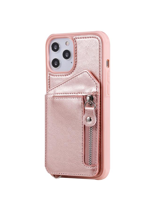 Zaboon Case For iPhone 12 Pro Max Zipper Double Buckle Shockproof Protective Case with Stand & Photo Holder & Wallet Function - Image 2