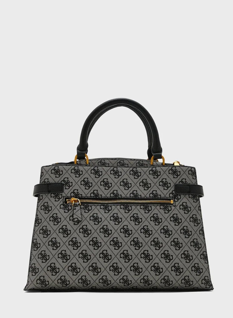 GUESS Zadie Logo Detailed Girlfriend Satchel