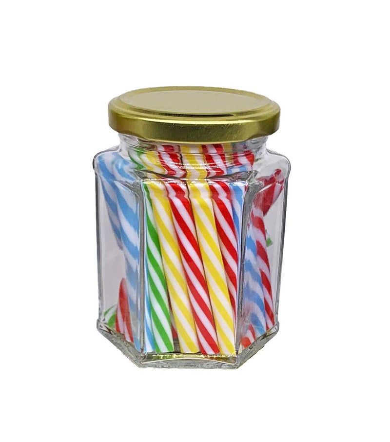 Cloudsell Hexagon Jars Gold Lid (12 pcs, 250 ml) Hexagon Glass Jars with Gold Lids for Jam Honey Jelly Wedding Favors Baby Shower Favors Baby Food DIY Magnetic Spice Jars Crafts Canning Jars - Image 3